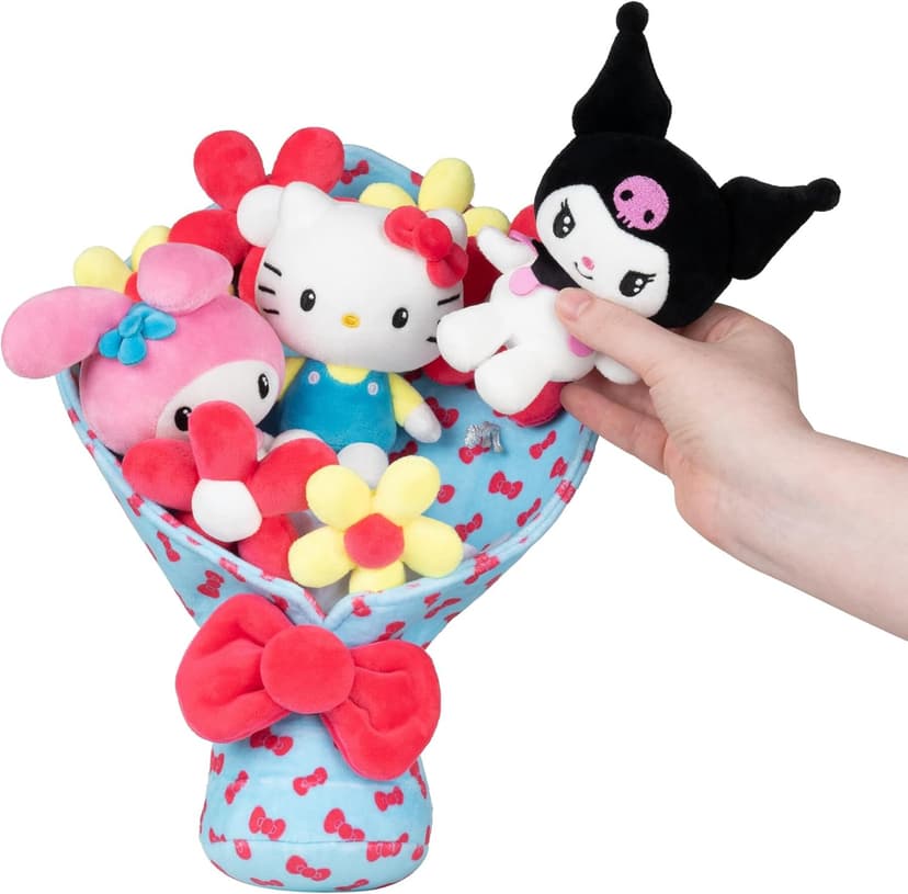 Jazwares Hello Kitty and Friends - 12-inch Plush Celebration Bouquet - 9 Plush Included - Officially Licensed Sanrio Product from