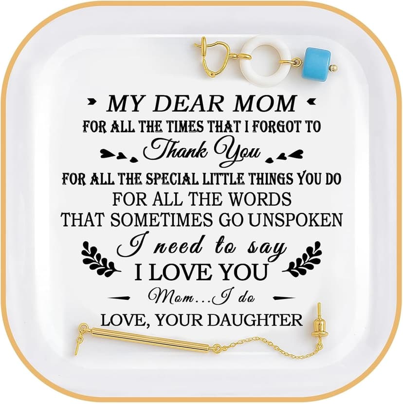 Birthday Gifts for Mom from Daughter Jewelry Dish - Thank You! for all the words that sometimes go unSpoken, I need to say I Love You!" Gifts for Mom Christmas Mothers Day Valentines Thanksgiving