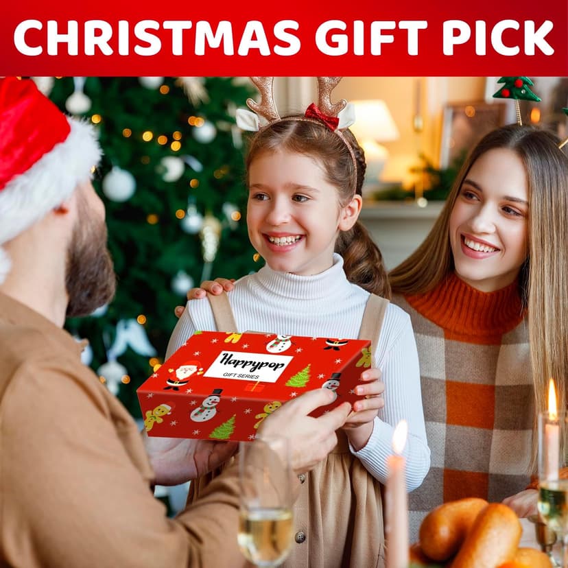 HAPPYPOP Christmas Socks for Kids Adult - Xmas Socks Stocking Stuffers for Boys Girls