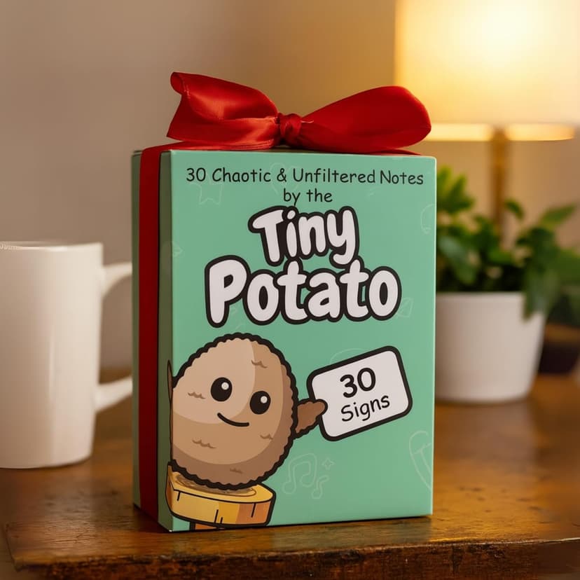 Funny Friendship Gifts for Women Men - Sassy Tiny Crochet Potato with 30 Uplifting Hilarious Cards for Friends, Bestie, BFF, Bestfriend, Coworkers - Best Friend Birthday Present Idea for Women, Her