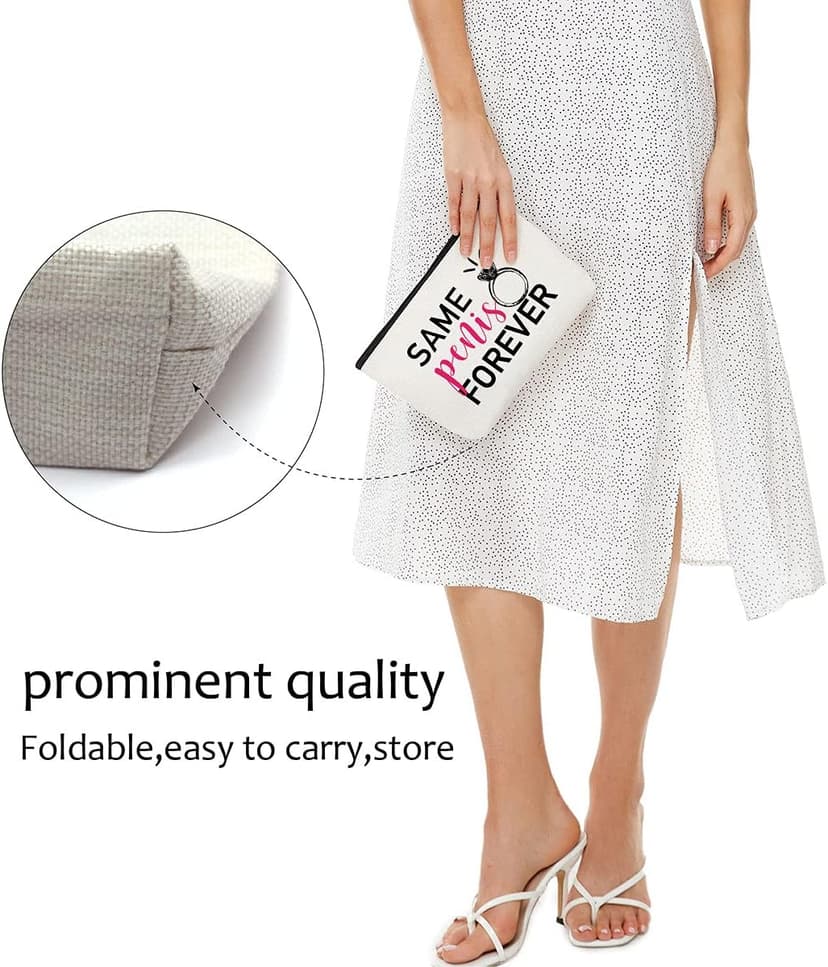 Blue Leaves Fun Bridal Shower Gifts,Fun Engagement Gifts,Bridal Shower Gifts for Bride,Bachelorette Party Gifts- Toiletry bag, Makeup Bag Gifts