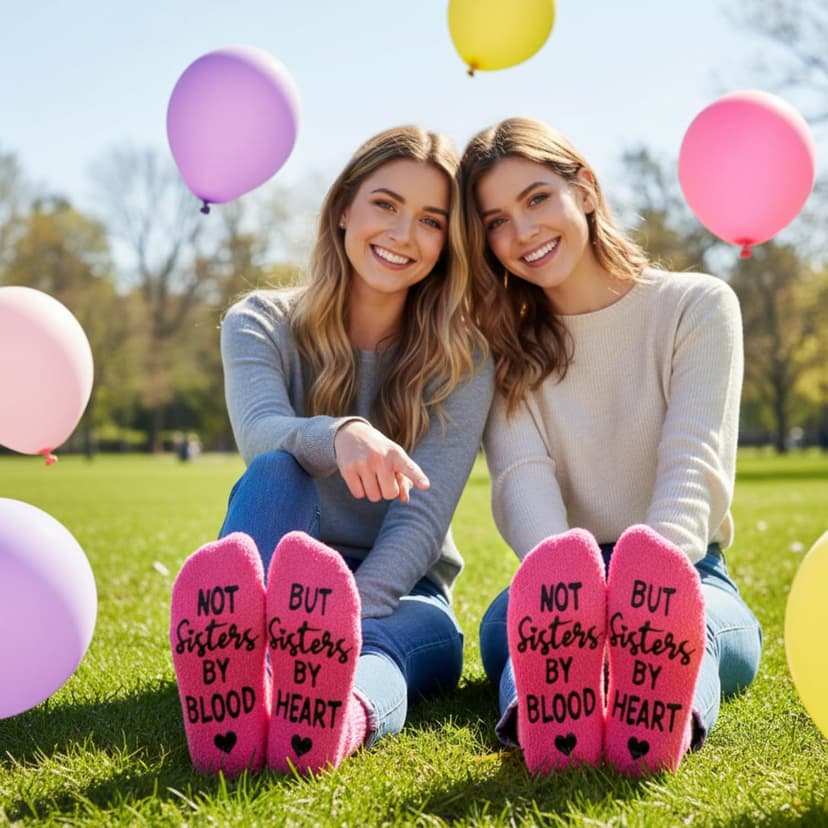 HAPPYPOP Bestie Gifts for Women - BFF Gifts, Best Friends Socks for Sisters Friends