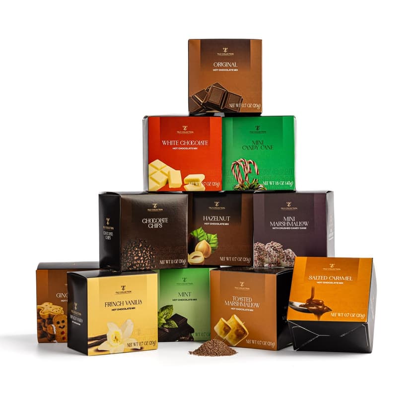 Hot Chocolate Gift Sets - 12 Days, Hot Chocolate Gift |Small Gifts |Hot Chocolate Mix |Gourmet Hot Chocolate Set |Hot Chocolate Gift Sets |Gifts For Women, Kids, Men