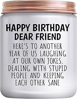 Happy Birthday Gifts for Women - Funny Gift for Best Friend Coworker Classmate Bestie Present Lavender Candle