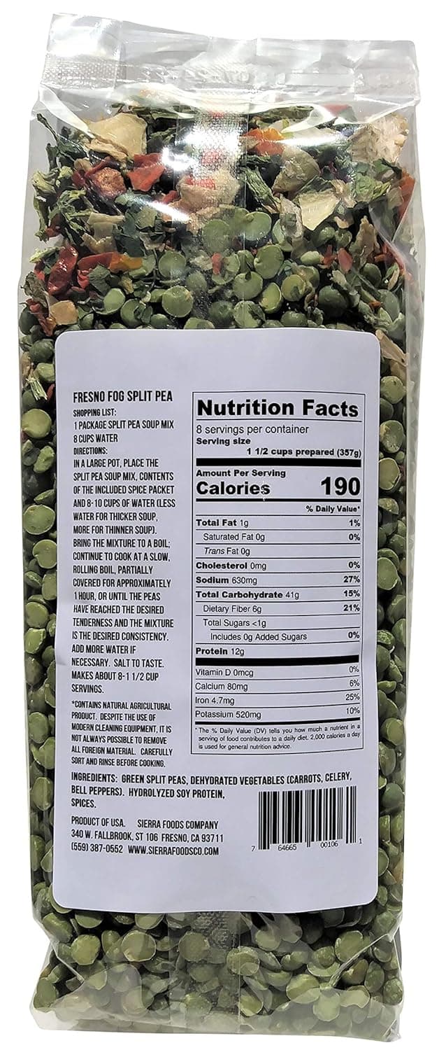 Sierra Soups Healthy, Hearty, All Natural and Gluten Free Soups - 3 Pack Assortment: Fresno Fog Split Pea, French Style 5 Bean & Mama Sorrenti’s Minestrone. Includes Soup Spoon