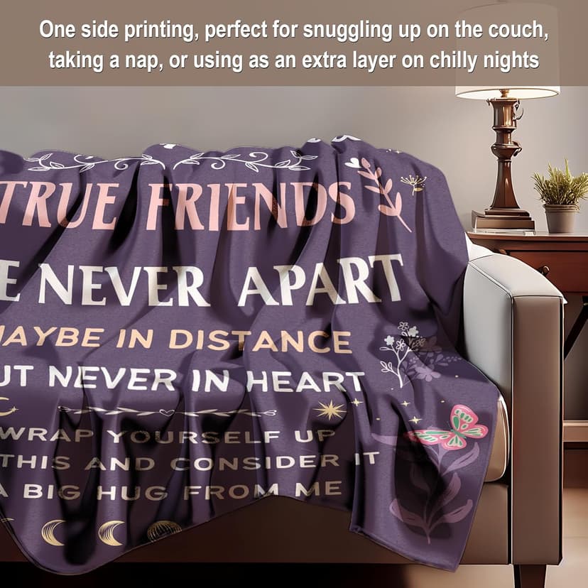 Best Friend Blanket Gifts on Christmas, Friendship Blanket Gifts for Women, Work Bestie, BFF, Soul Sister, for Women Friends on Mothers Day, Birthday, Xmas, to My Friend Throw Blanket, 60"x50"