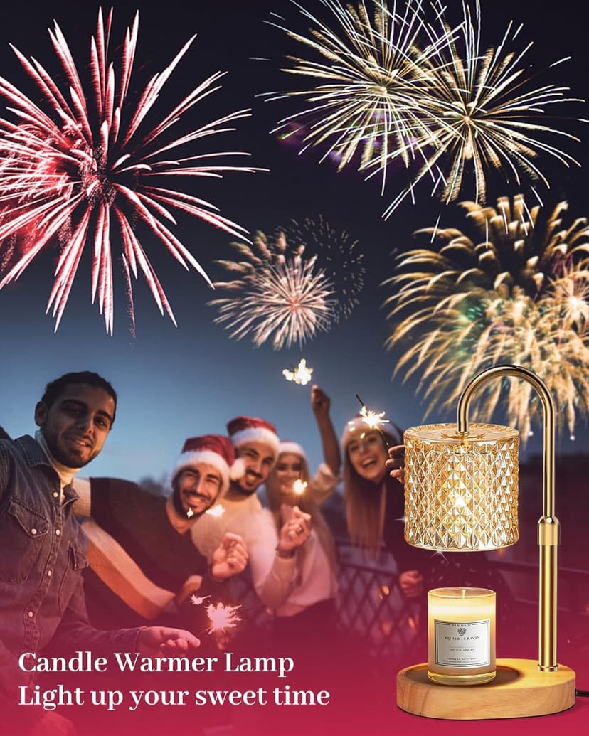 Candle Warmer Lamp with Timer Dimmer Adjustable Height for New Home Decor, Birthday Gifts for Women,Candle Warmer for Women Mom Christmas Mother's Day Gfit