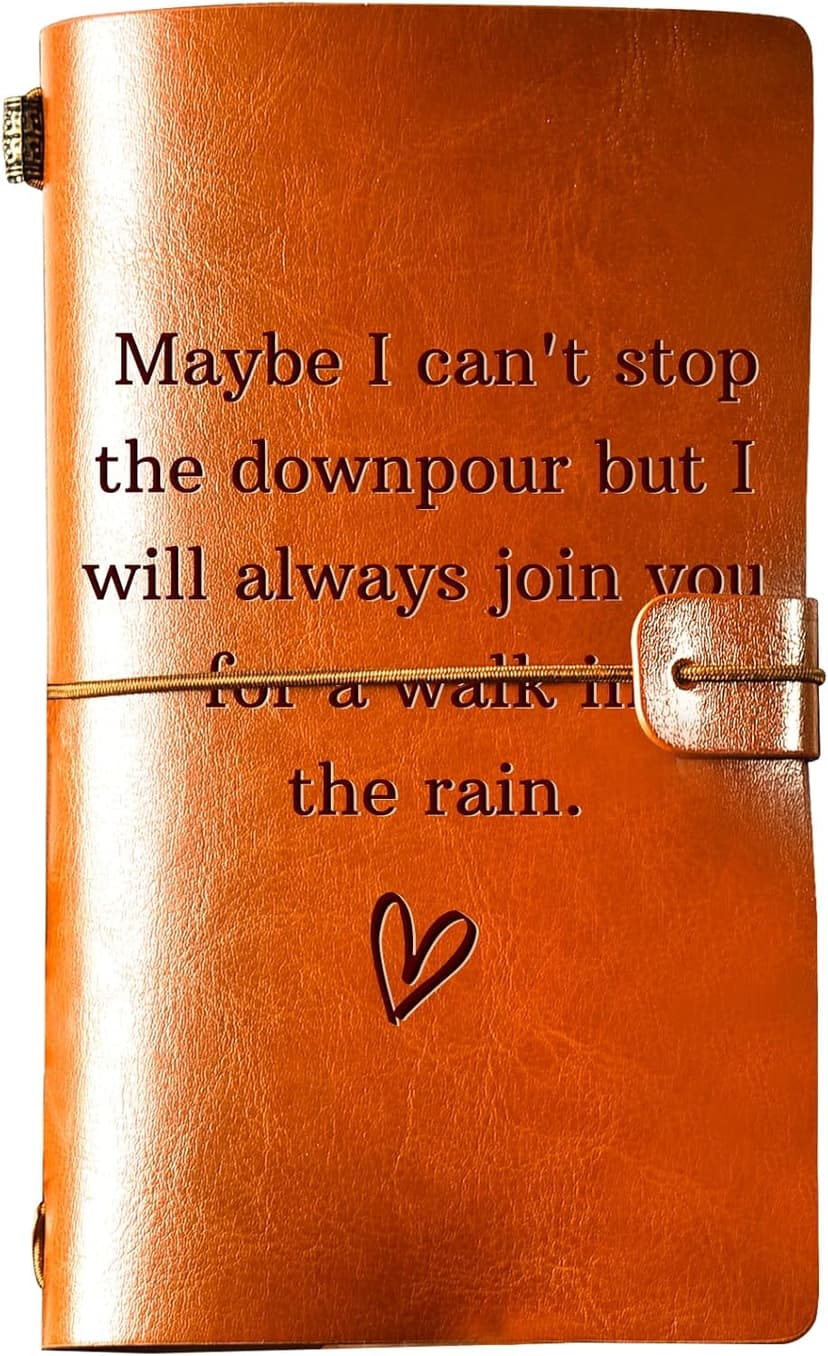 Friendship Gifts for Women, Friend Leather Journal, 140 Page Refillable Writing Journal, Best Friend Gift for Women, Valentines Day Birthday Gifts for Best Friend Women, Bestie, BFF