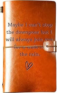 Friendship Gifts for Women, Friend Leather Journal, 140 Page Refillable Writing Journal, Best Friend Gift for Women, Valentines Day Birthday Gifts for Best Friend Women, Bestie, BFF