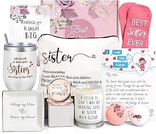 Sister Birthday Gifts, Sisters Gifts from Sister, 9PCS Unique Gift for Sisters Gift Baskets Ideas for Christmas, Birthday, Mothers Day, Valentines Day