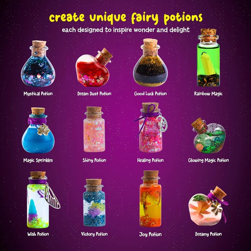 Dan&Darci Fairy Magic Potion Kit for Kids - Gifts for Girls - 6 7 8 9 10 Year Old Girl Gift - Christmas Ideas - Toys 8-10 7-8 - Arts and Crafts for Kid Ages 6-8 Years - Magical Workshop Craft Kits