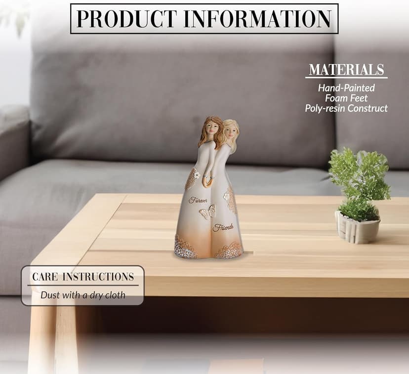 Pavilion Gift Company 19110 Forever Friends Figurine, 5-1/2", White, Rose