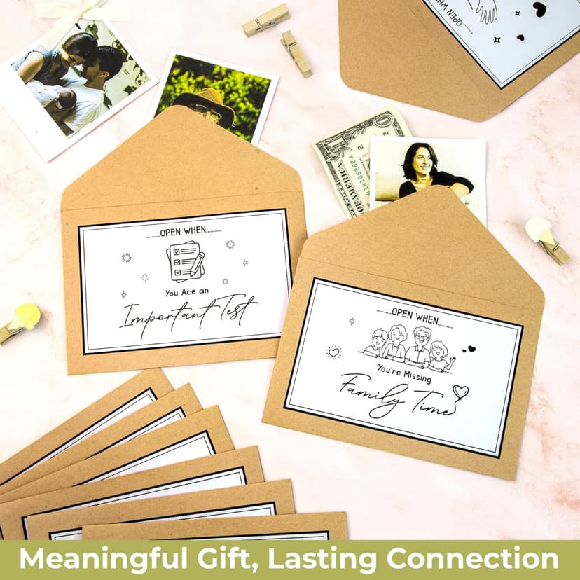 Open When Envelopes For College Student - High School Graduation Gift Card Book 2025, Open When Letters For Boyfriend, Colleges Survival Kit Going To College Gifts For Her, Him, Daughter