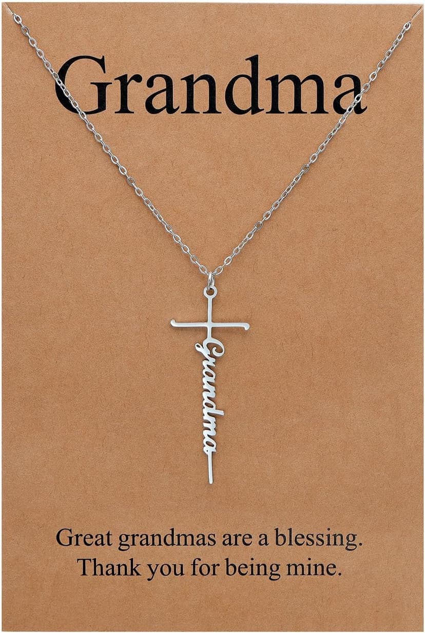 Lcherry Faith Cross Pendant Necklace for Women Religious Christian Jewelry Mother's Day Gifts for Women