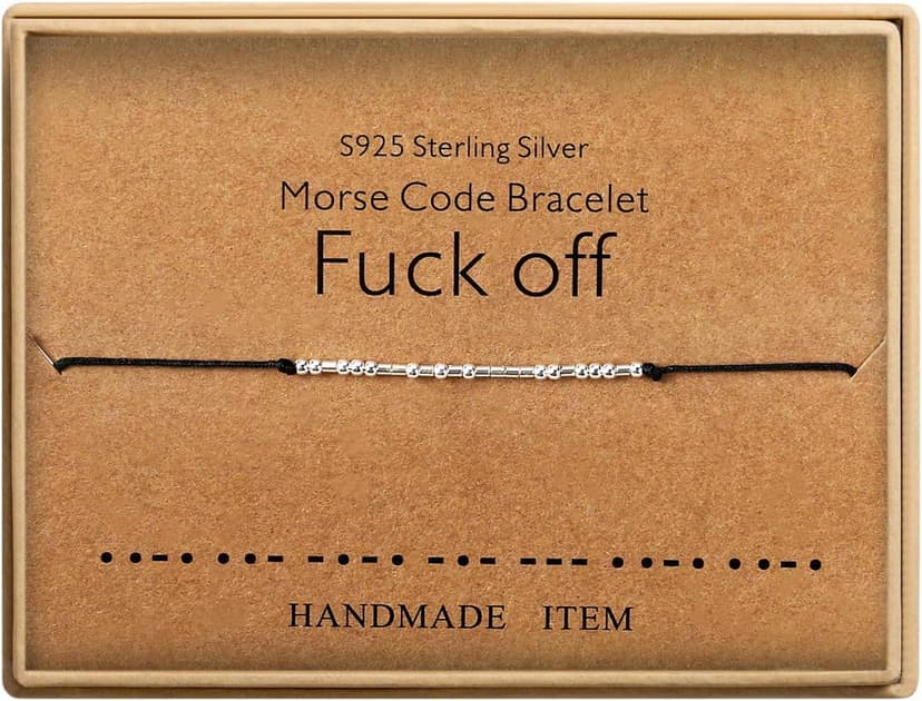 KGBNCIE Inspirational Gifts for Women, Morse Code Funny Gifts Bracelets for Women, Morse Code Bracelets Friend Gifts