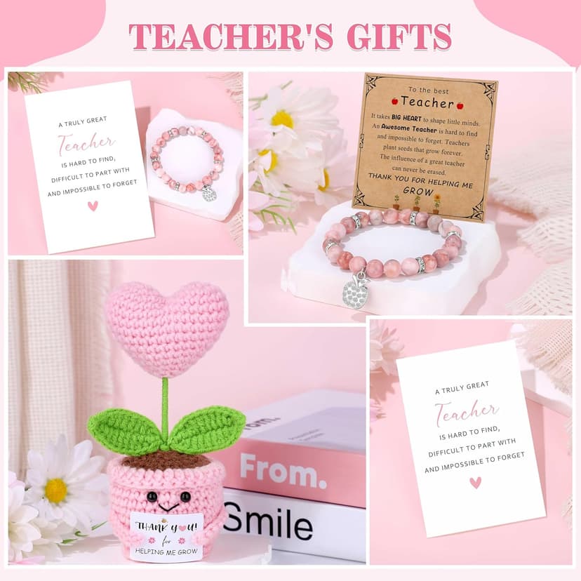 Teacher Appreciation Gifts for Women 7 Pcs, Back to School End of Year Thank You Gifts for Teachers Basket for Graduation, Retirement, Birthday, Christmas