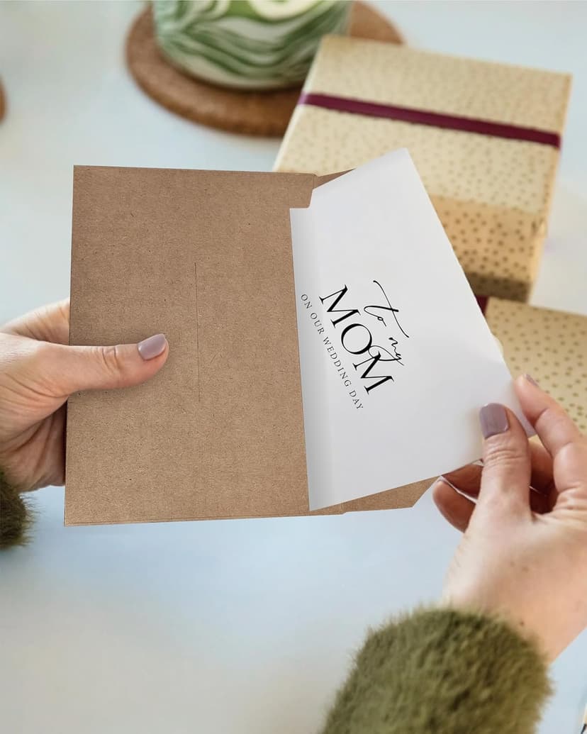 Set of 2 Wedding Day Card for Parents, To My Dad and Mom On Our Wedding Day, Parents Of The Bride/Groom Gifts. (Dad/Mom A)