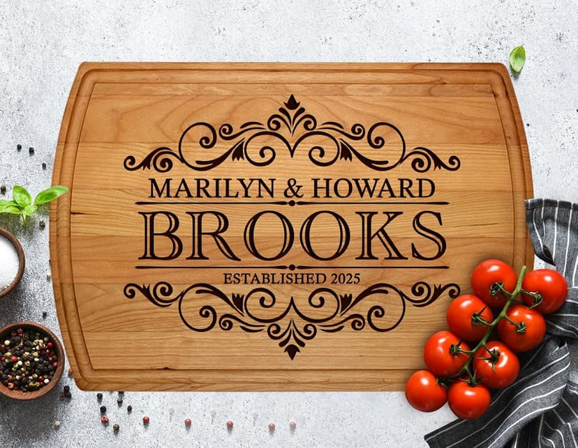 Crafted Custom Cutting Board - Personalized Christmas Gifts - Personalized Cutting Board - Engraved Charcuterie Board - Wedding Gift for Couple, Bride, Bridal Shower, Anniversary, Housewarming