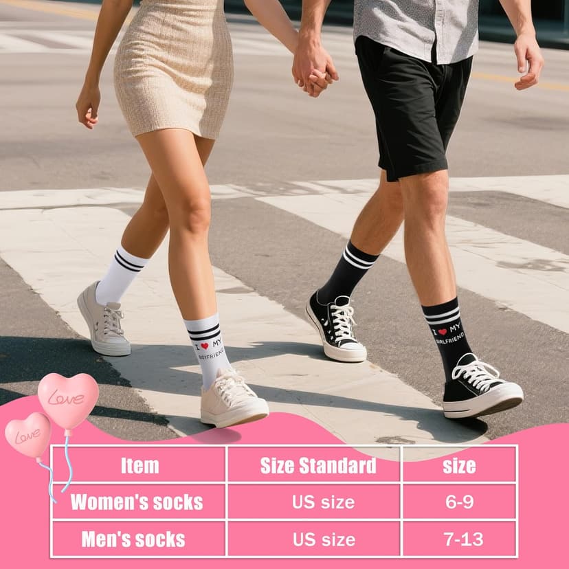 Moyel Funny Socks Couple Gifts for Him and Her Boyfriend Girlfriend on Anniversary Birthday