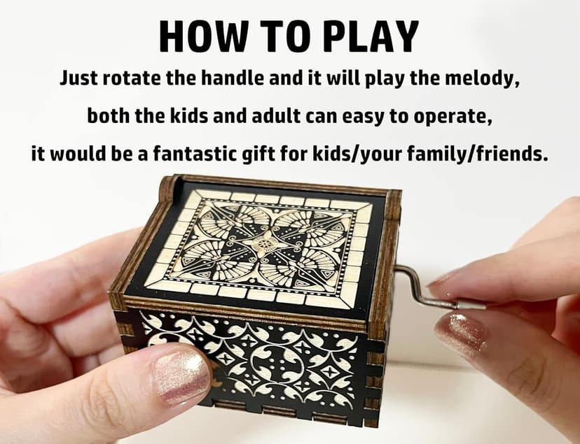 ukebobo Bestie Music Box Gift, You are My Sunshine Hand Crank Wooden Musical Boxes, Badass Bestie Gifts, Christmas Birthday Graduation Friendship Presents for Bestie Friends Female BFF-567