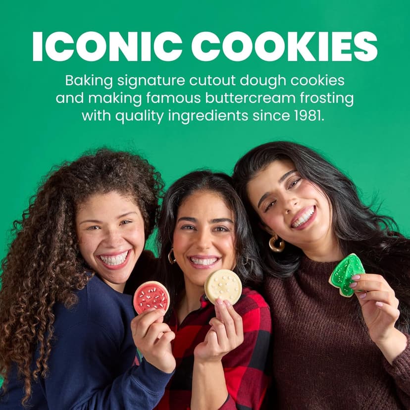 Cheryl's Cookies® Bow Gift Box with 24 Buttercream-Frosted Holiday Sugar Cookies, Individually Wrapped, Gourmet, & Fresh Delivery – Christmas Cookies, Holiday Dessert, Cookie Gift for Friends, Family, & Loved Ones