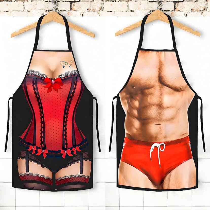 Apron Kitchen Funny Creative Cooking Grilling Baking Party Apron Gift For Men