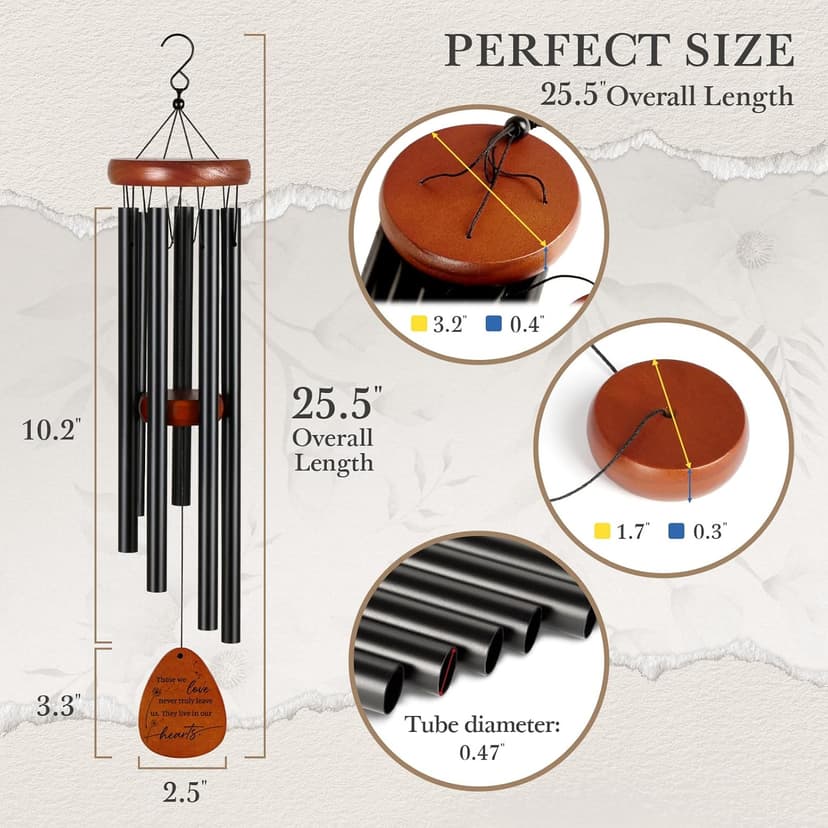 SteadStyle Memorial Gifts for Loss of Loved One, Memorial Wind Chimes, in Memory of Loved One, Bereavement Gifts, Sympathy Gift for Loss, Home Decor Outdoor Garden Patio