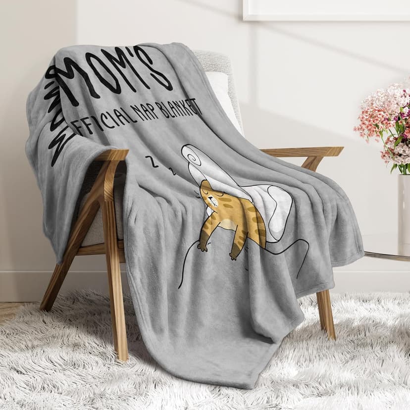 SteadStyle Gifts for Mom from Daughter or Son, Mom Birthday Gifts Blanket, Mother Presents for Christmas, Valentine's Day, Mothers Day, Fluffy Blanket for Mommy, 60'' x 50'' (Grey)