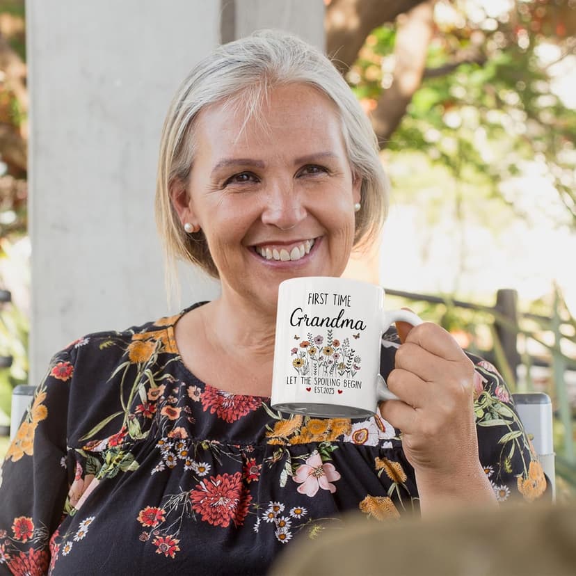 First Time Grandma Gifts, Promoted to Grandma Est 2025 Mug, Let the Spoiling Begin Cup, Soon To Be Grandmas Gift from Daughter, Pregnancy Announcement, Christmas or Grandmas To Be Mothers Day Gift