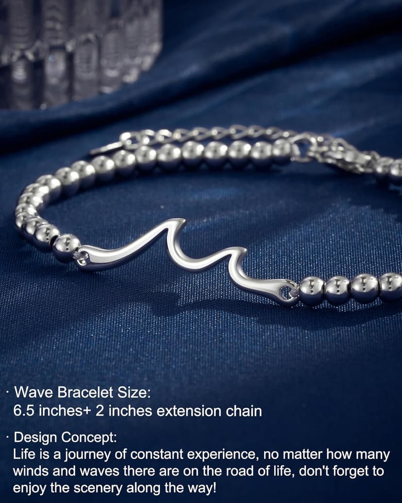 Tarsus Birthday Gifts for Women, Through The Waves of Life, Birthday Bracelet for Women Friend Sister Daughter Mom Grandma...
