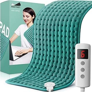Electric Heating Pads for Back Neck Shoulder Pain Relief, Gifts for Women, Men, Mom, Dad, Christmas, Mothers Day, Fathers Day with Auto Shut Off & 6 Heat Settings, Moist Dry Heat Options