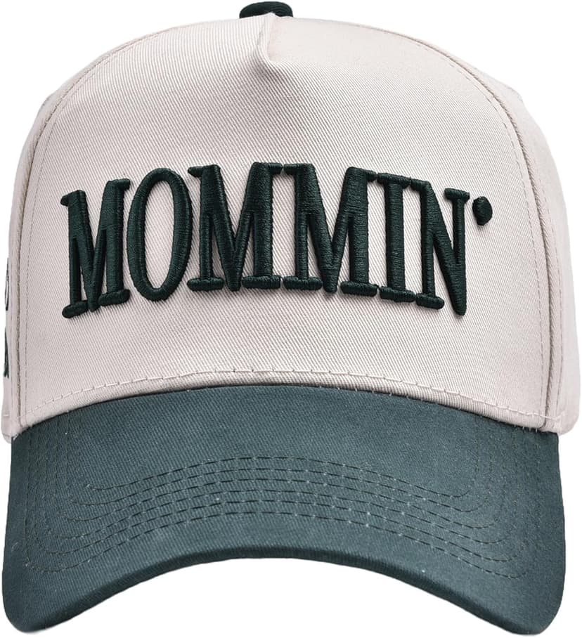 Funny Mommin Hat for Women, Mama Too Busy to Care Truck Hat Gifts Adjustable Washed Cotton Embroidered Mom Baseball Cap