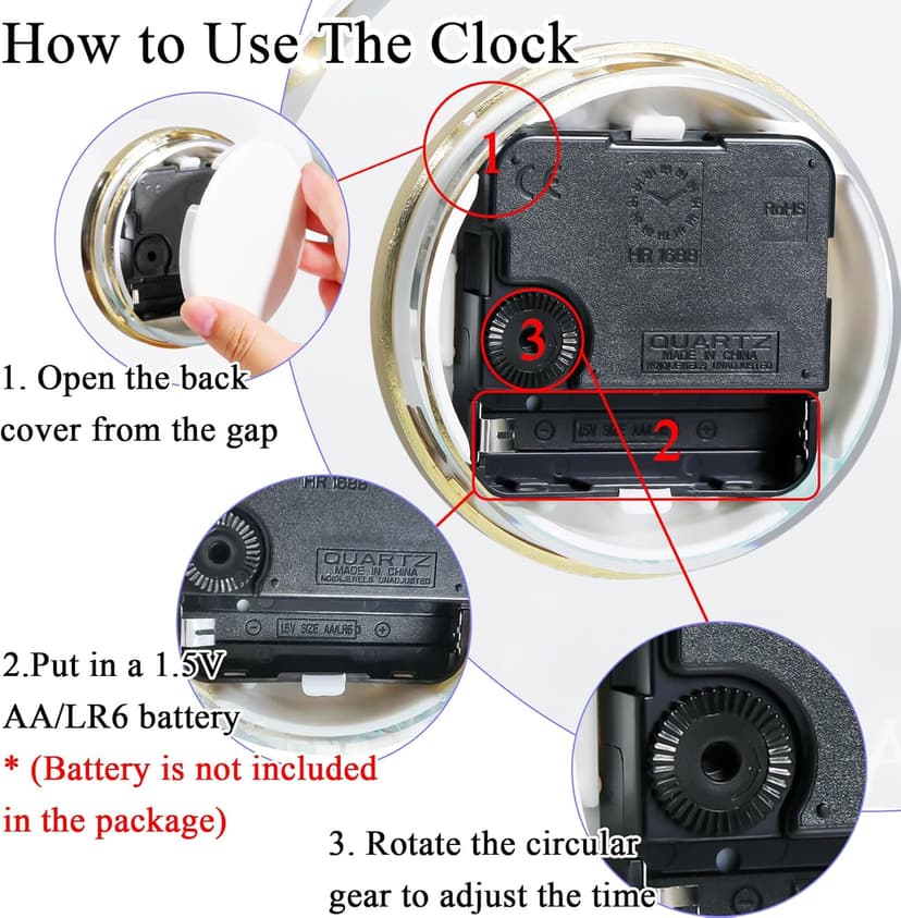 YWHL To My Dad Clock Gifts from Daughter Son, Laser Engraving Glass Clock Gift for Father‘s Day, Birthday Gifts for Dad Who Wants Nothing, Meaningful Keepsake Present for Father (Battery not Included)