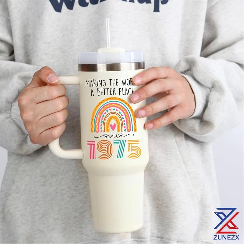 50th Birthday Gifts For Her, Women - 1975 Birthday Gift For Women - Cool Birthday Gift For 50 Year Old Woman - 50 And Fabulous Gift For Women - Gift For Women Turning 50-50th Tumbler 40oz