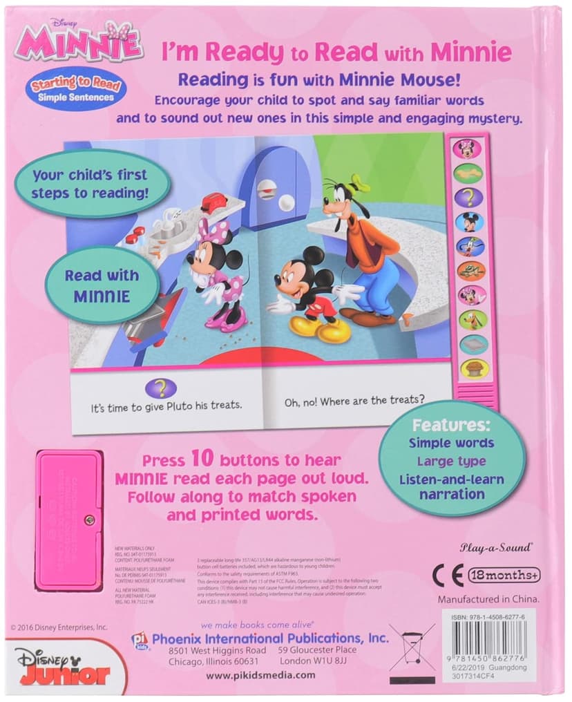 Disney Minnie Mouse - I'm Ready to Read with Minnie Sound Book - PI Kids
