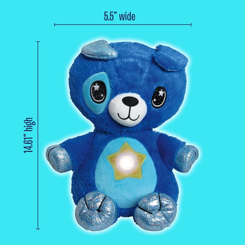 Ontel Star Belly Dream Lites, Stuffed Animal Night Light, Cuddly Blue Puppy - Projects Glowing Stars & Shapes in 6 Gentle Colors, As Seen on TV