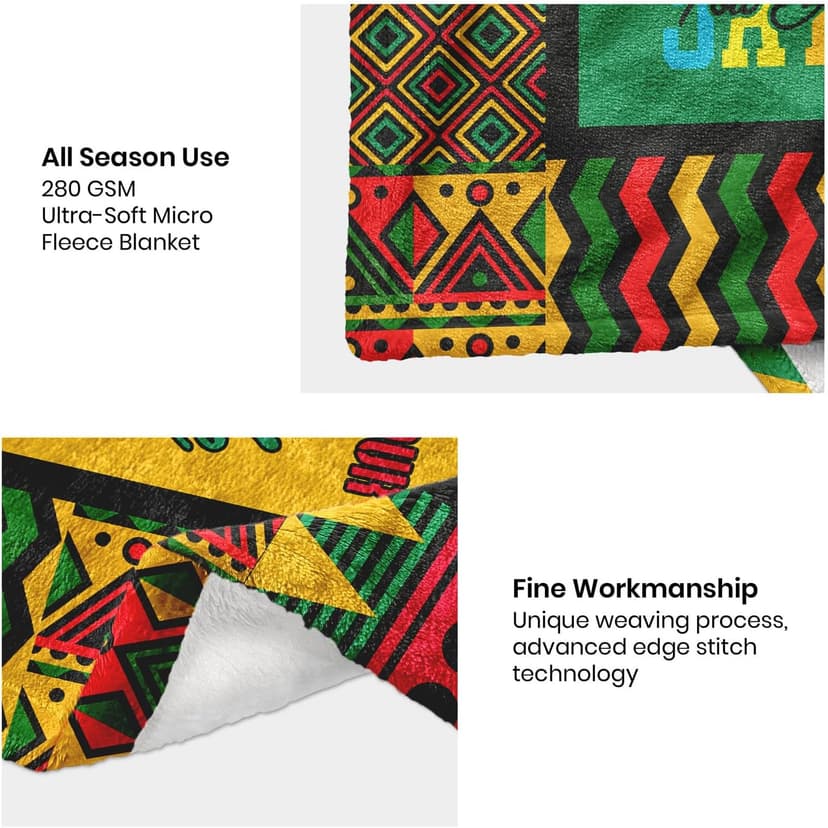 African American Birthday Gifts for Women, Birthday Black Lady Women Girl Positive Blanket 60"X50", Encouragement Inspirational Birthday Gifts, Afro Gifts Idea for Best Friend Healing Birthday Gifts