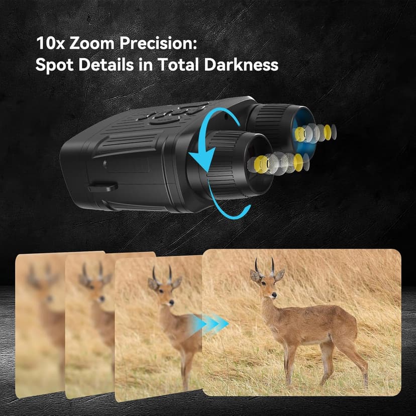 Night Vision Goggles,Night Vision Goggles for Adults Tactical Binoculars - Photo/Video Recording 1984FT Infrared Tech Gadgets Hunting Gifts for Men/Dad/Husband - Cool Tech Gift for Men