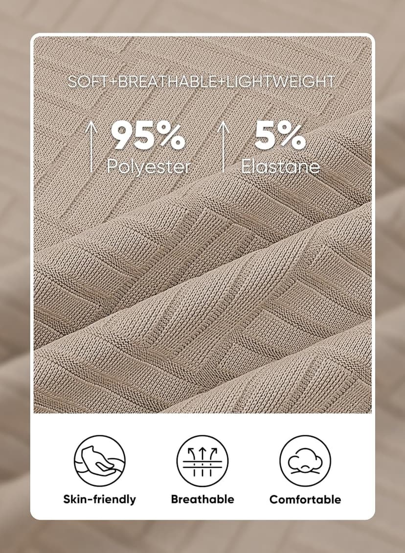 JMIERR Mens T-Shirt Casual Stretch Solid Crewneck Short Sleeve Tees Textured Shirts