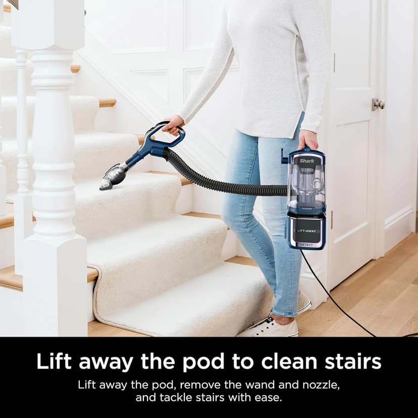 Shark Detect Performance Lift-Away Advanced Upright Vacuum with DuoClean, Odor Neutralizer Technology, Anti-Allergen Technology, Direction Detect, LED Headlights, 3 Cleaning Tools (Renewed)