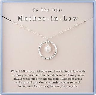 Burning Love Mother in Law Necklace Mom Gifts Mother Daughter Necklace Sterling Silver Circle Necklaces for Mother in Law Gifts Christmas Holiday Jewelry