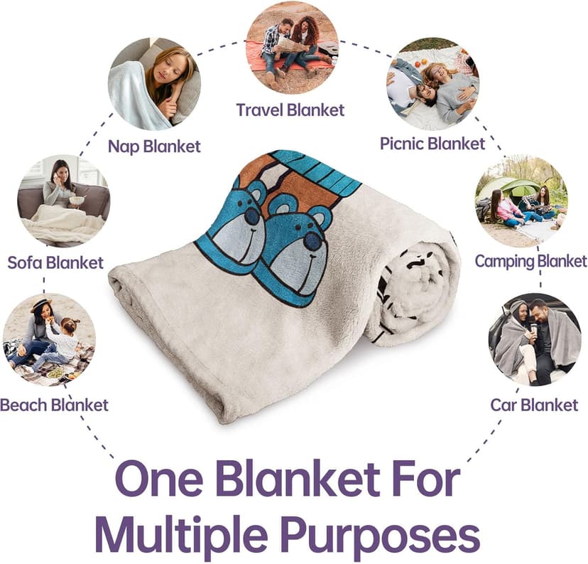 SteadStyle Grandpa Gifts, Blanket Gifts for Grandpa from Grandkids, Grandfather Birthday Gift, Thanksgiving, Christmas, Fathers Day, Fluffy Blanket for Papa, 60'' x 50'' (Beige)