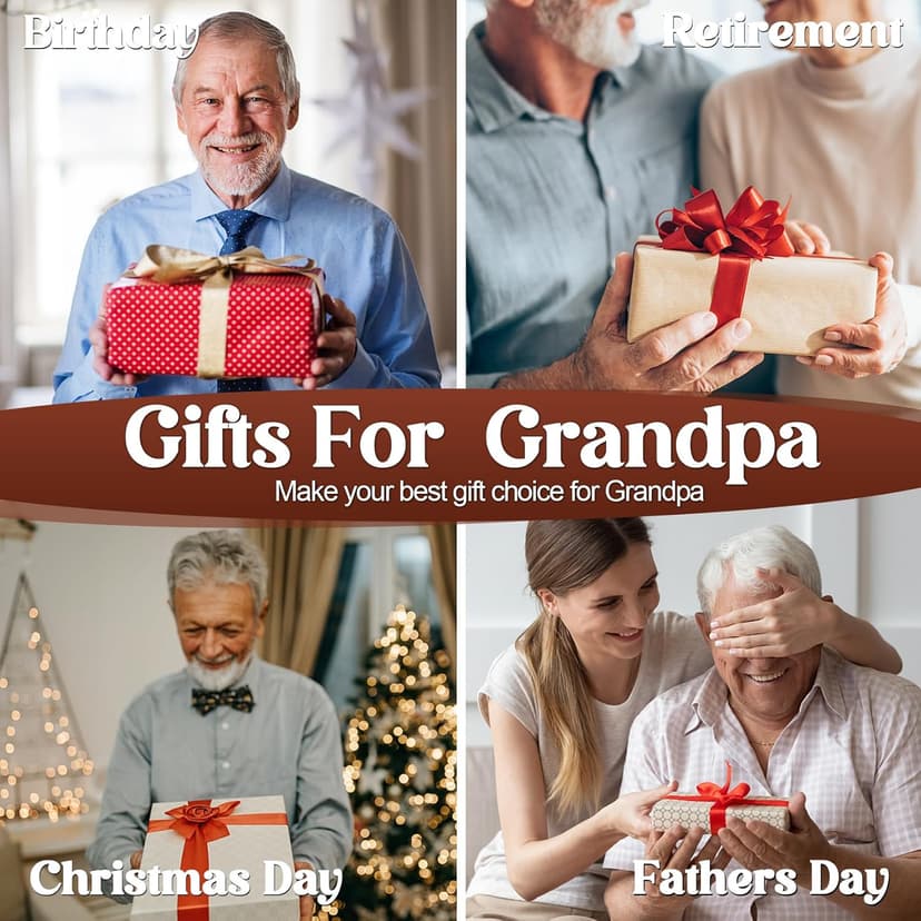 Grandpa Gifts, Fathers Day Grandpa Gifts, Wood Phone Docking Station, Fathers Day Birthday Christmas Stocking Stuffers from Grandkids, Nightstand Organizer