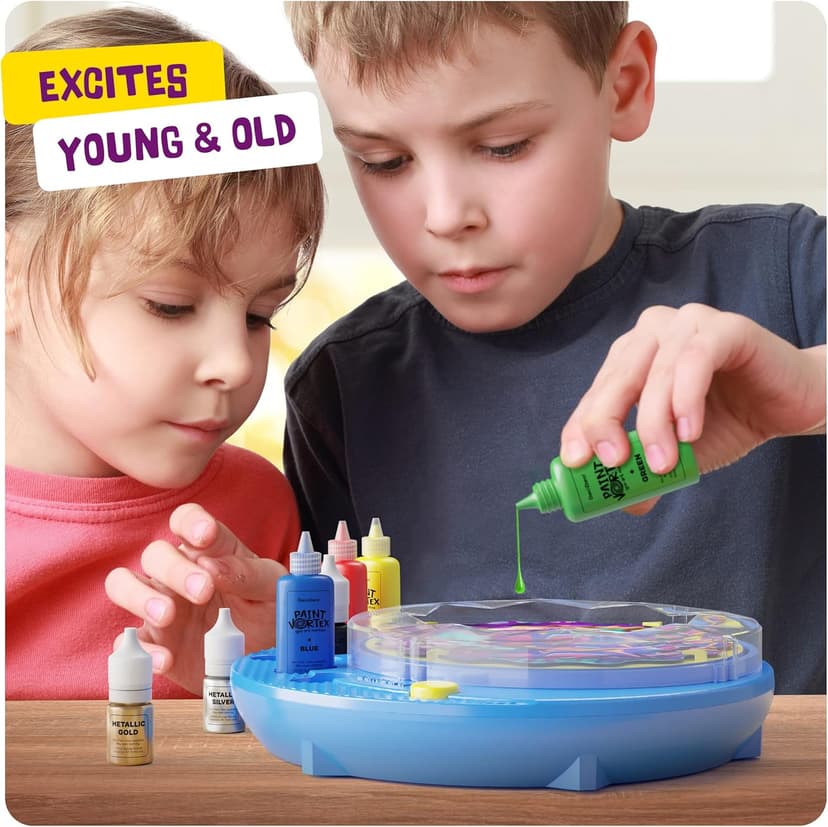 Dan&Darci Paint Spin Art Machine Kit for Kids - Arts & Crafts for Boys & Girls Ages - Art Craft Set Gifts for 6-9 Year Old Boy, Girl - Painting Spinner Toys - Birthday Gift Ideas for Ages 6-12 Years