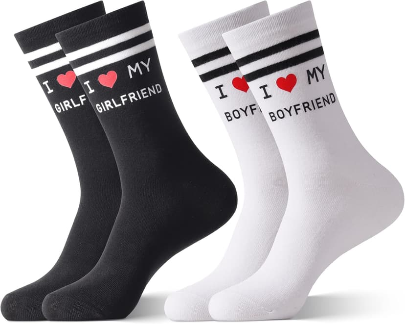 Moyel Funny Socks Couple Gifts for Him and Her Boyfriend Girlfriend on Anniversary Birthday