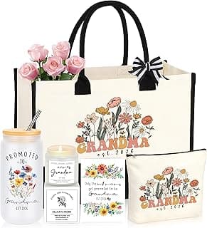 JoycuFF New Grandma Gifts First Time, Promoted to Grandma Est 2026 Grandmas Gift for New Nana Gigi Mimi 1st Time Grandmother Gift