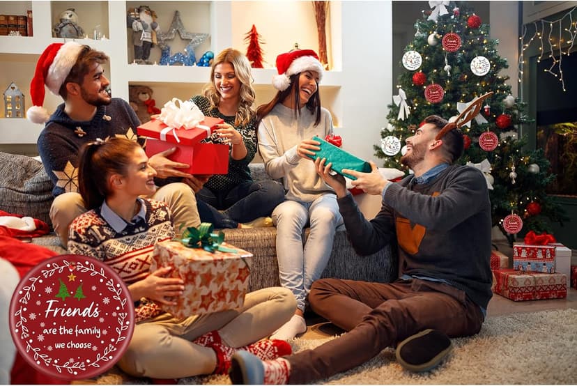 GGEB Friend Christmas Ornaments Gifts for Women Men - 3" Ceramic Christmas Tree Friendship Ornaments for Best Friends Coworkers Bestie Sister - Good Friends Birthday Gifts Ideas Xmas Decorations