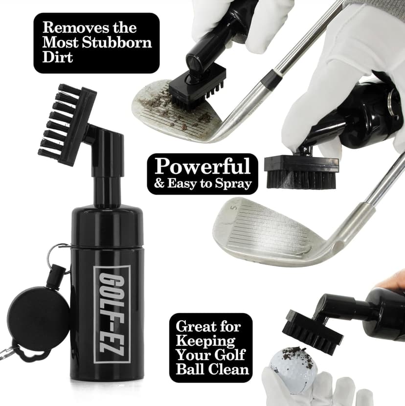 Golf Essentials Kit | Must Have Golf Accessories - Golf Water Brush, Golf Towel, Golf Club Brush, Golf Ball Marker, Divot Repair Tool, Golf Ball & Golf Tee Holder, Golf Gifts for Men