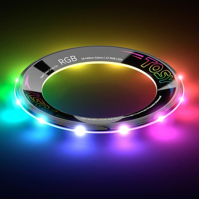 TOSY Flying Ring - 36 RGB Multicolor or 12 Monocolor LEDs, Super Bright, Lost Mode, Auto Light Up, Christmas Stocking Stuffers Gift for Kid/Teen/Boy/Girl, Safe, Waterproof, Pool/Beach/Camping Toy