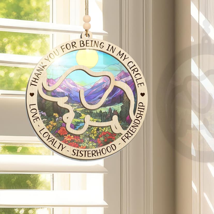 GEEMBI Elephant Gifts for Women - Suncatcher Christmas Ornaments 2025 for Tree Decorations - Elephant Ornament for Christmas Decorations, Sister Gifts for Friends, Friend Gift for Sister